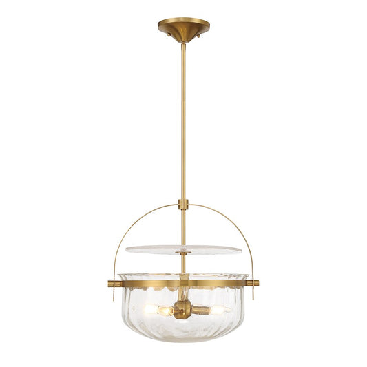 Savoy House Denmar 4Lt Convertible Semi-Flush/Pendant, Brass