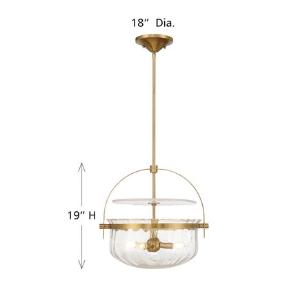 Savoy House Denmar 4Lt Convertible Semi-Flush/Pendant, Brass