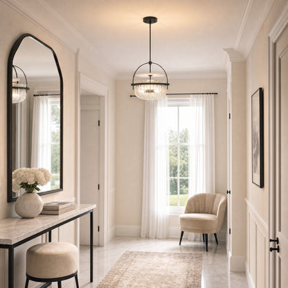 Savoy House Denmar 4Lt Convertible Semi-Flush/Pendant, Black
