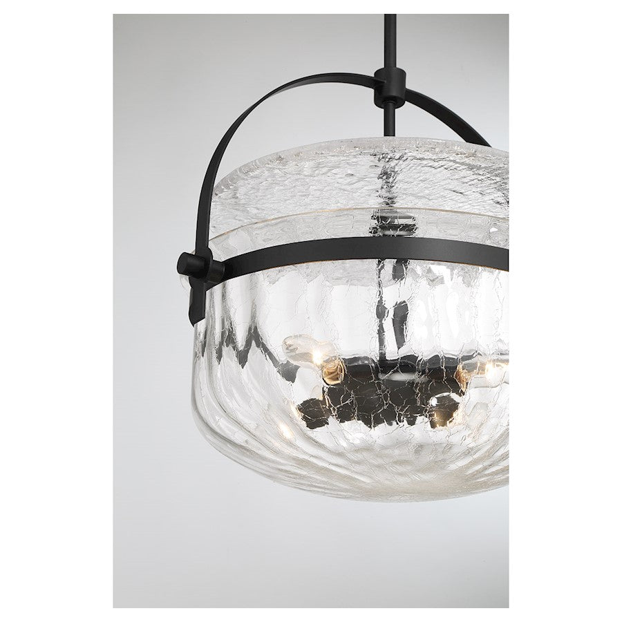 Savoy House Denmar 4Lt Convertible Semi-Flush/Pendant, Black