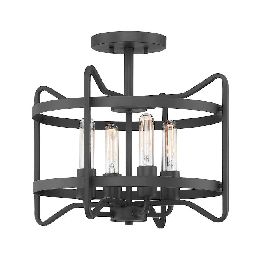 Savoy House Kent 4-Light Ceiling Light, Matte Black