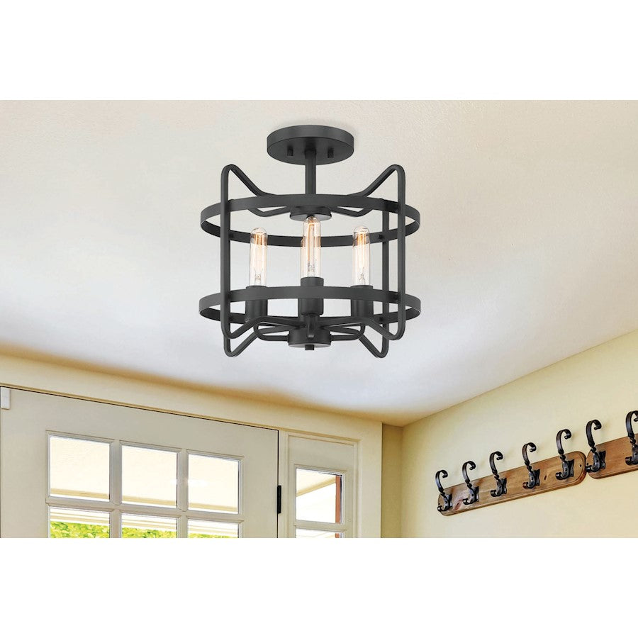 Savoy House Kent 4-Light Ceiling Light, Matte Black