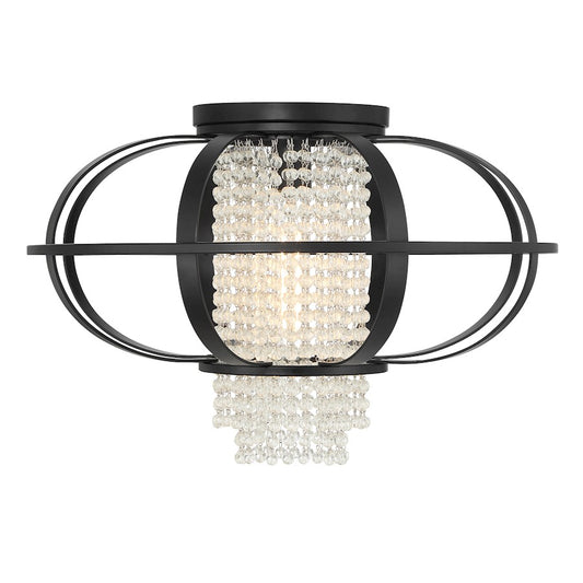 Savoy House Idlewild 1 Light Flush Mount, Matte Black
