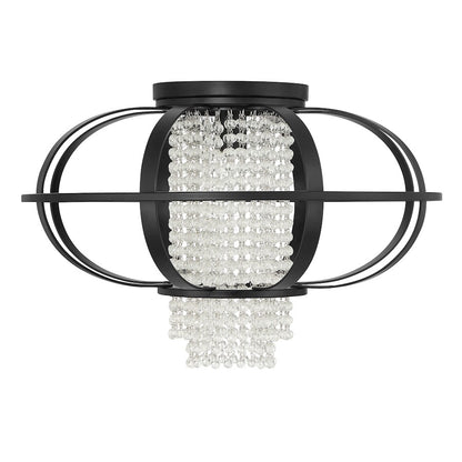 Savoy House Idlewild 1-Light Ceiling Light, Matte Black