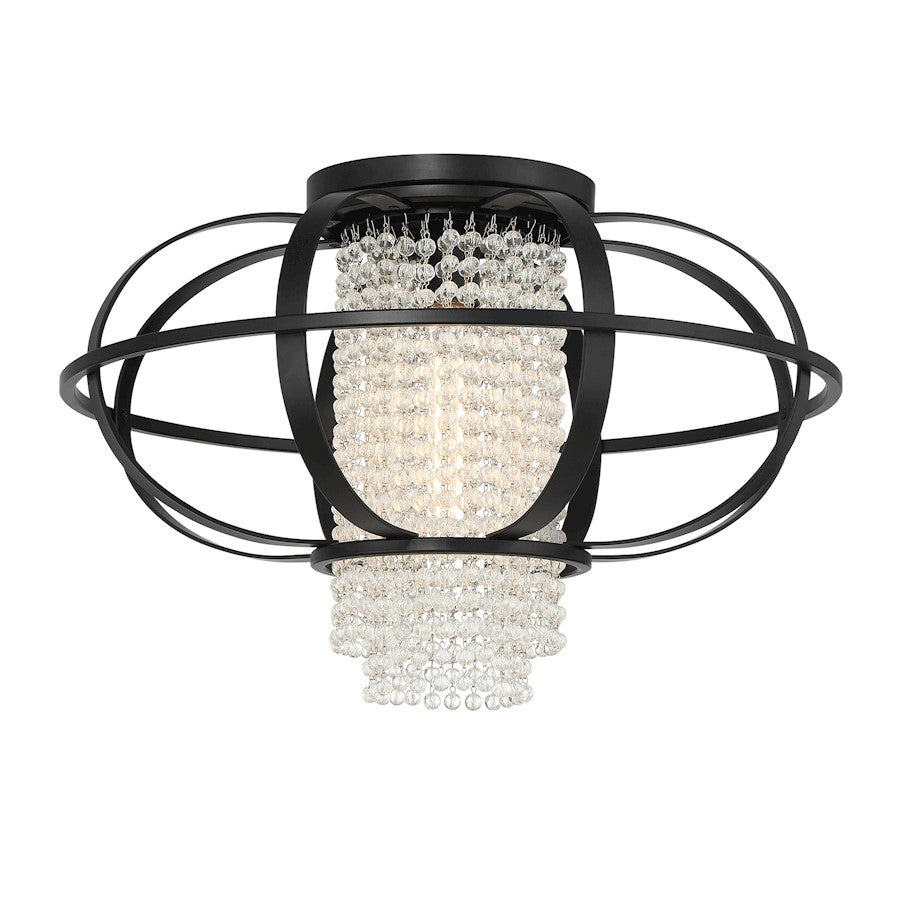 Savoy House Idlewild 1-Light Ceiling Light, Matte Black