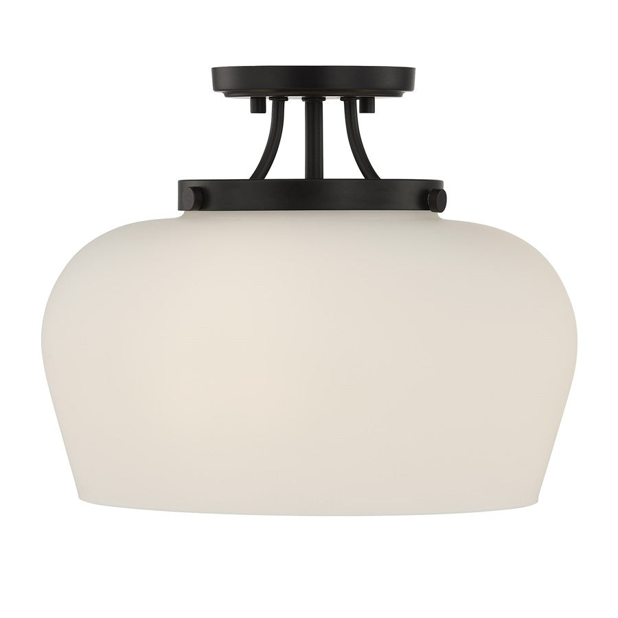 Savoy House Essentials Octave 3 Lt Semi-Flush, Satin Nickel - 6-6035-3-BK