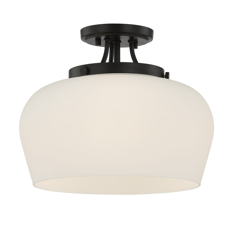 Savoy House Essentials Octave 3 Lt Semi-Flush, Satin Nickel