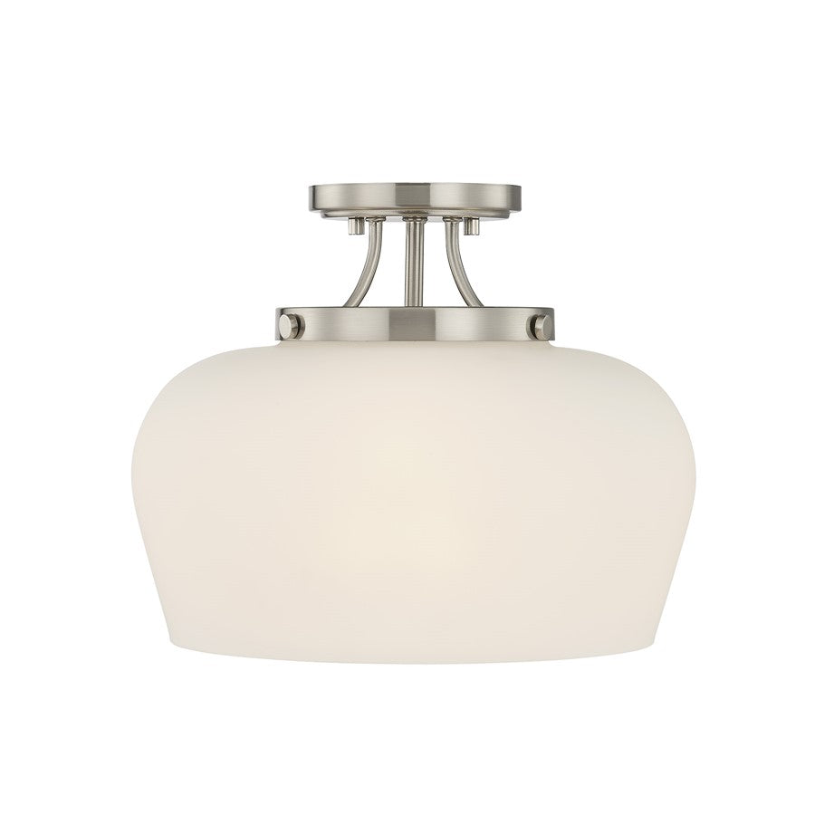 Savoy House Essentials Octave 3Lt Semi-Flush, Satin, Satin Nickel - 6-6035-3-SN