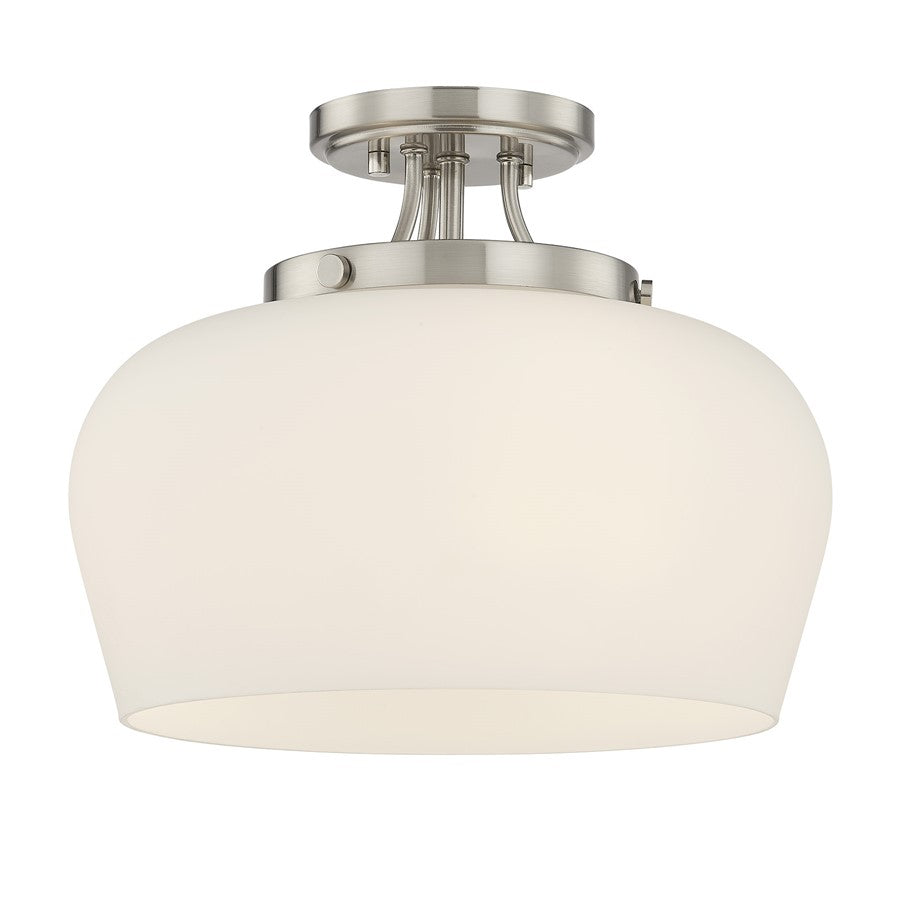 Savoy House Essentials Octave 3Lt Semi-Flush, Satin, Satin Nickel