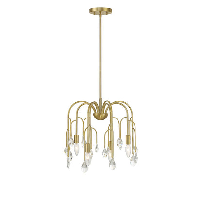 Savoy House Anholt 4Lt Convertible Semi-Flush Or Pendant, Brass