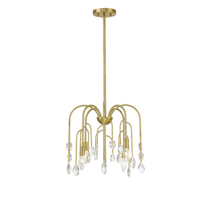 Savoy House Anholt 4 Light Convertible Semi Flush, Noble Brass