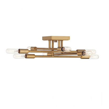 Savoy House Lyrique 8-Light Ceiling Light, Warm Brass - 6-7003-8-322