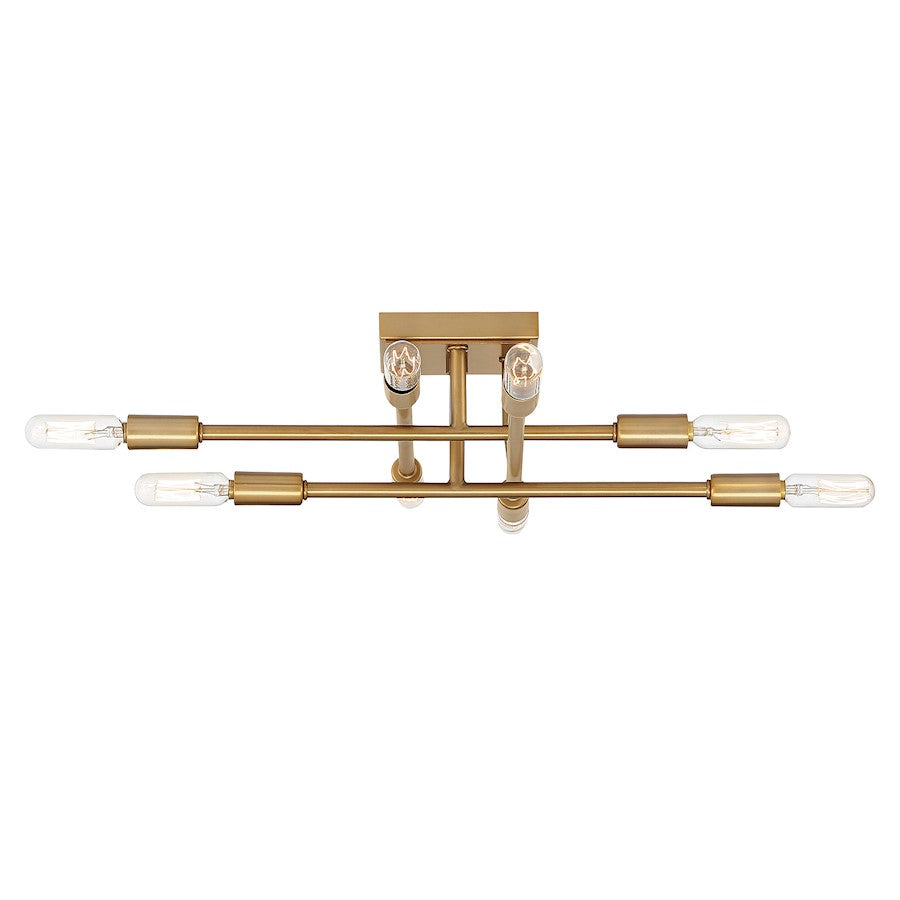 Savoy House Lyrique 8-Light Ceiling Light, Warm Brass