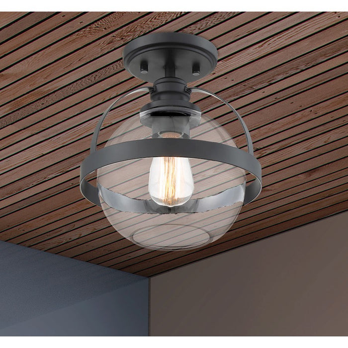 Savoy House Pendleton 1-Light Ceiling Light, Matte Black