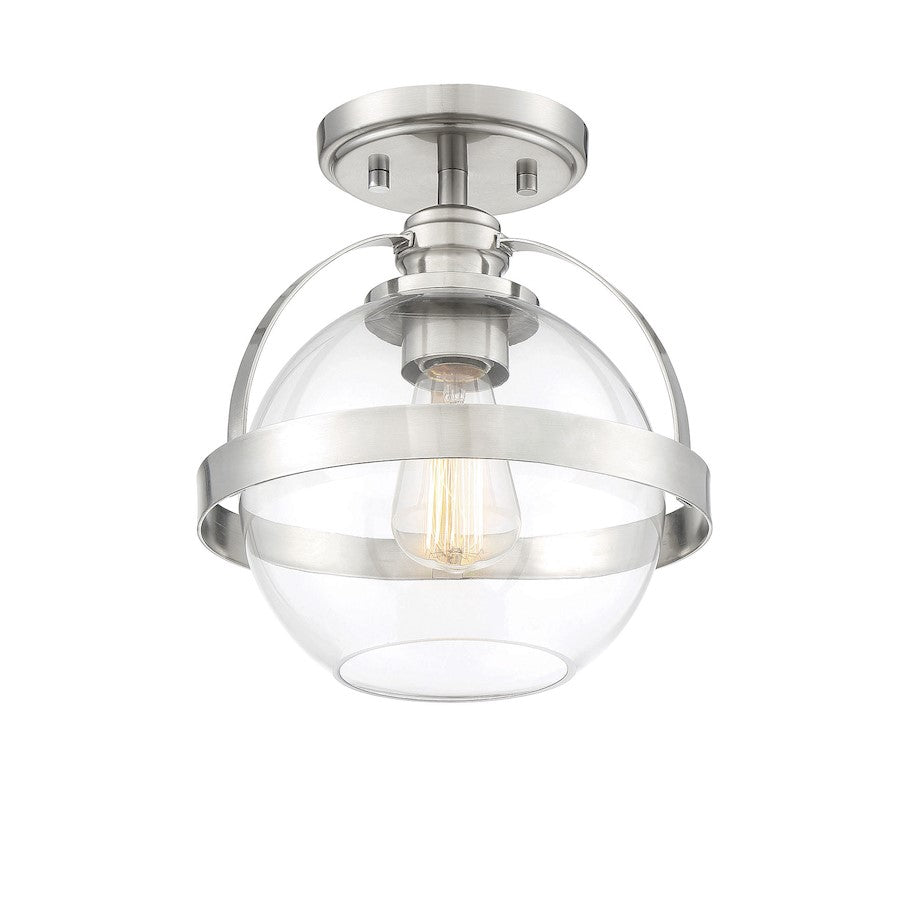 Savoy House Pendleton 1-Light Ceiling Light, Satin Nickel