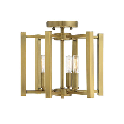 Savoy House Benson 3-Light Ceiling Light, Warm Brass