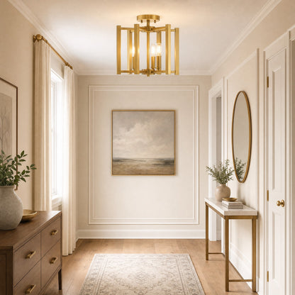 Savoy House Benson 3-Light Ceiling Light, Warm Brass