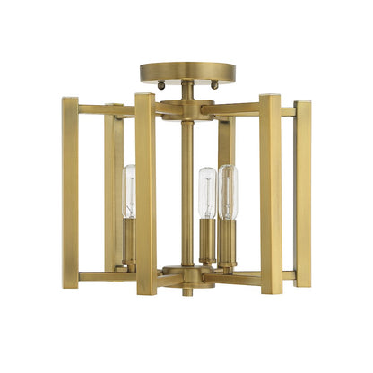 Savoy House Benson 3-Light Ceiling Light, Warm Brass