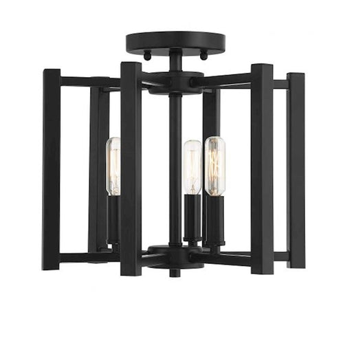 Savoy House Benson 3-Light Ceiling Light, Matte Black - 6-7702-3-89