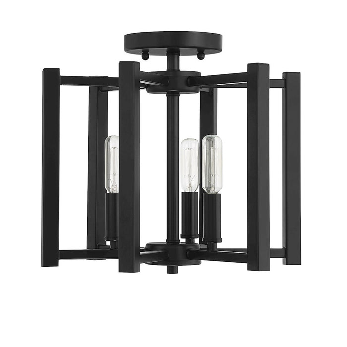 Savoy House Benson 3-Light Ceiling Light, Matte Black