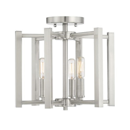 Savoy House Benson 3-Light Ceiling Light, Satin Nickel