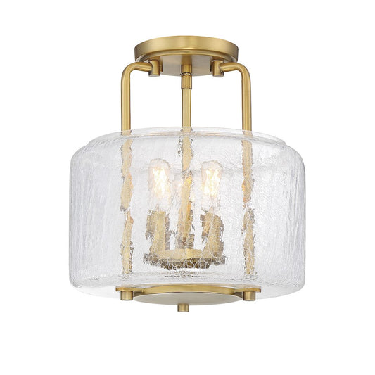 Savoy House Avalon 3-Light Ceiling Light, Warm Brass