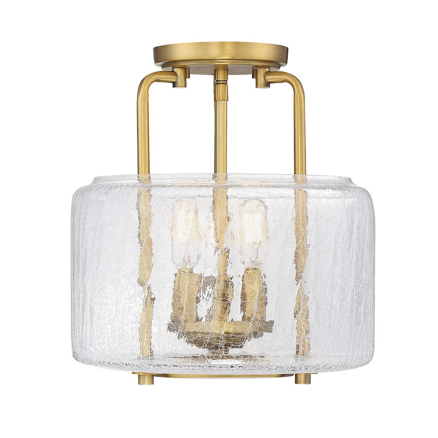 Savoy House Avalon 3-Light Ceiling Light, Warm Brass