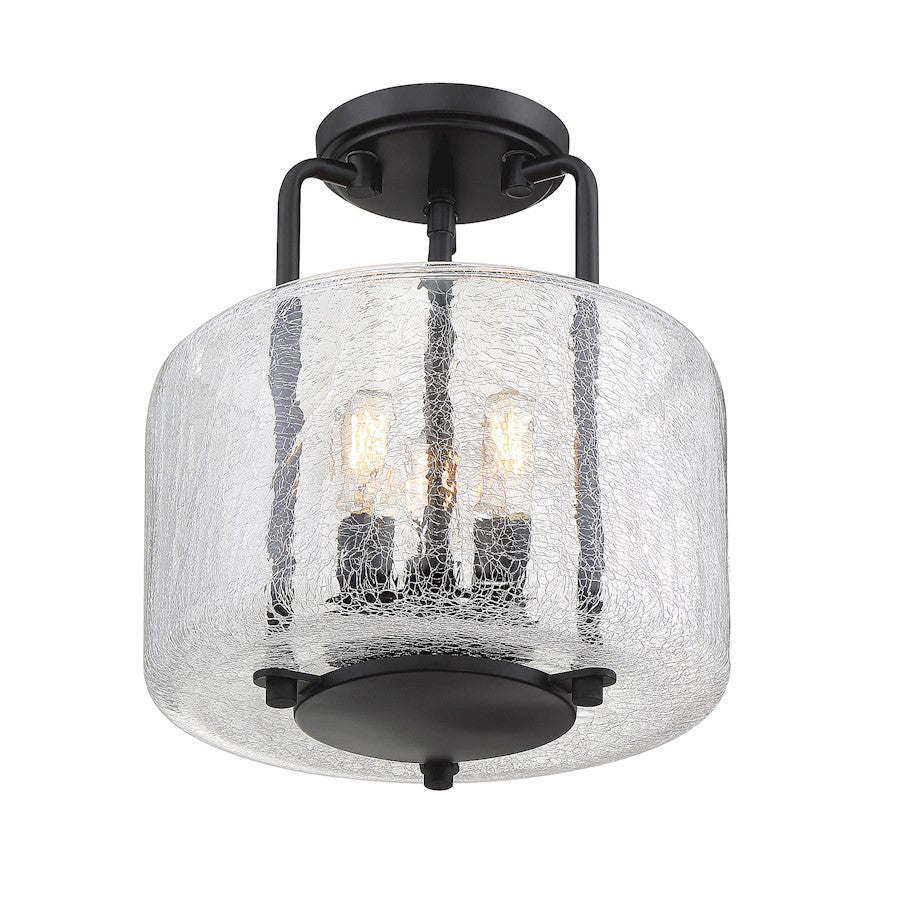 Savoy House Avalon 3-Light Ceiling Light, Black