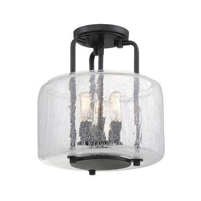 Savoy House Avalon 3-Light Ceiling Light, Black