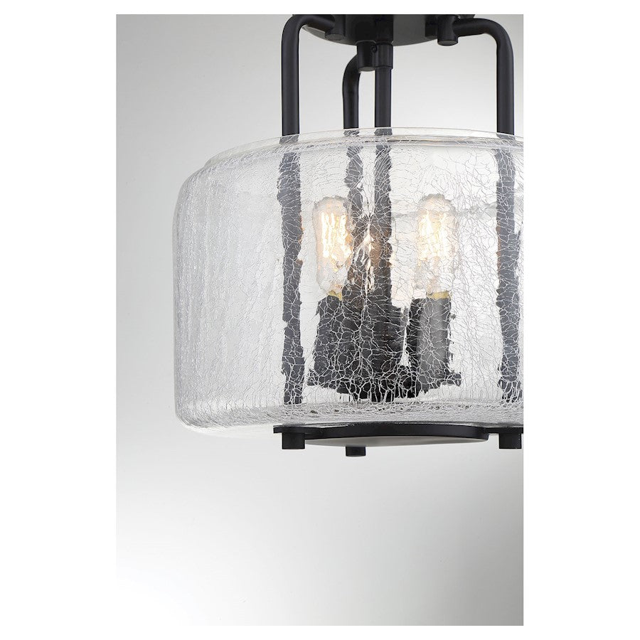 Savoy House Avalon 3-Light Ceiling Light, Black