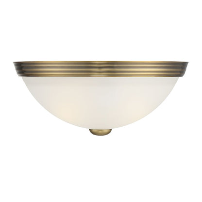 Savoy House 2-Light 11" Ceiling Light, Warm Brass - 6-780-11-322