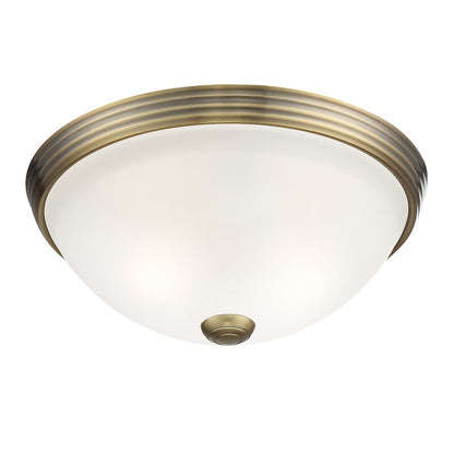 Savoy House 2-Light 11" Ceiling Light, Warm Brass