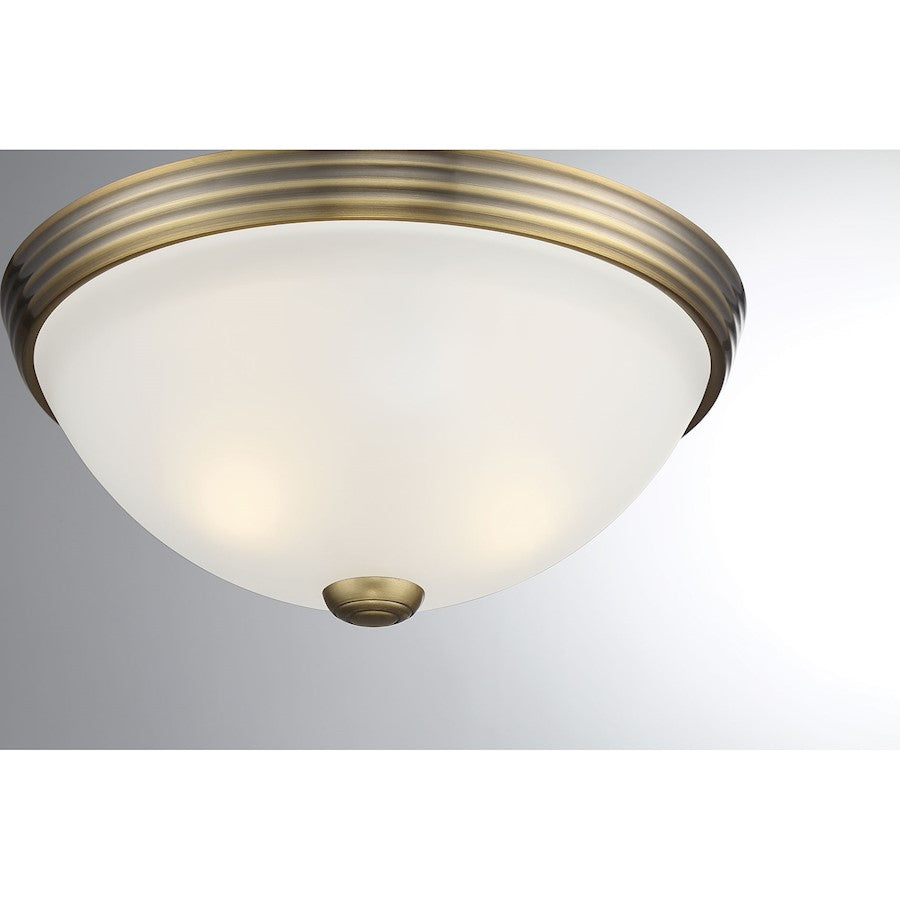 Savoy House 2-Light 11" Ceiling Light, Warm Brass