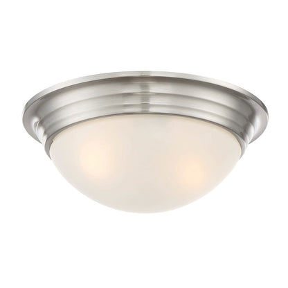 Savoy House 2-Light 11" Ceiling Light, Satin Nickel