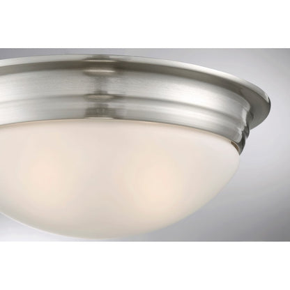 Savoy House 2-Light 11" Ceiling Light, Satin Nickel