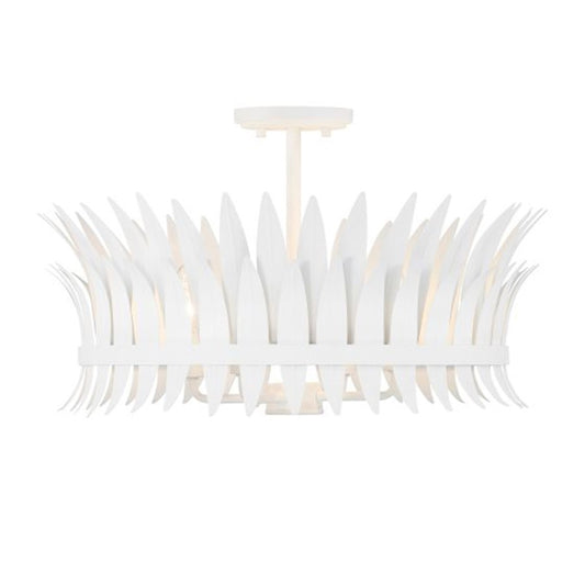Savoy House Ensley 4 Light Semi-Flush, Bisque White