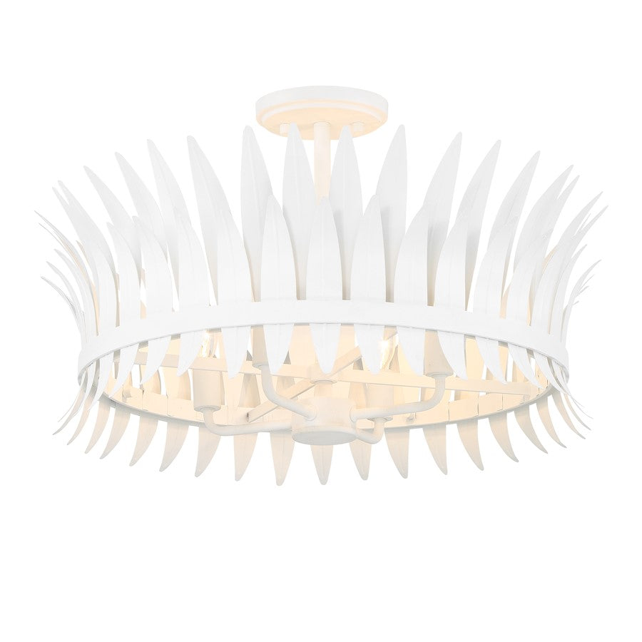 Savoy House Ensley 4 Light Semi-Flush, Bisque White