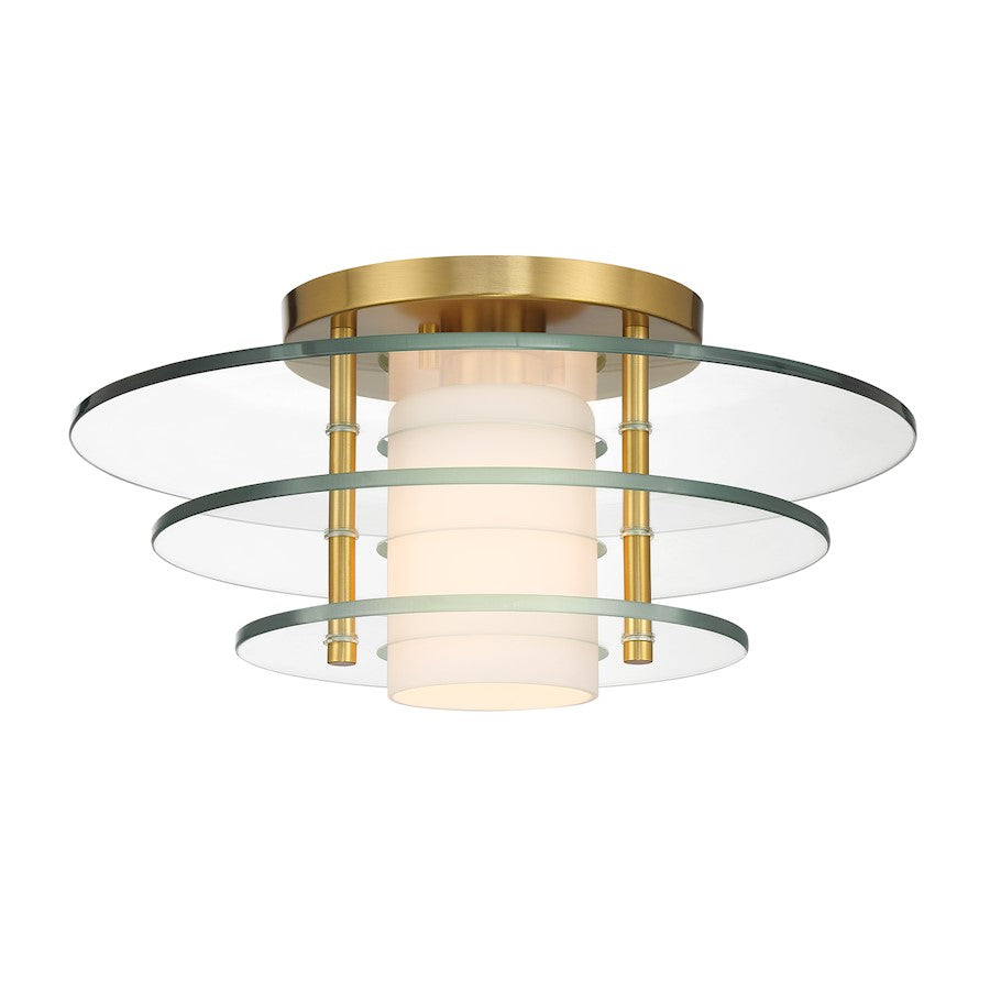 Savoy House Newell 1-Light Ceiling Light, Warm Brass