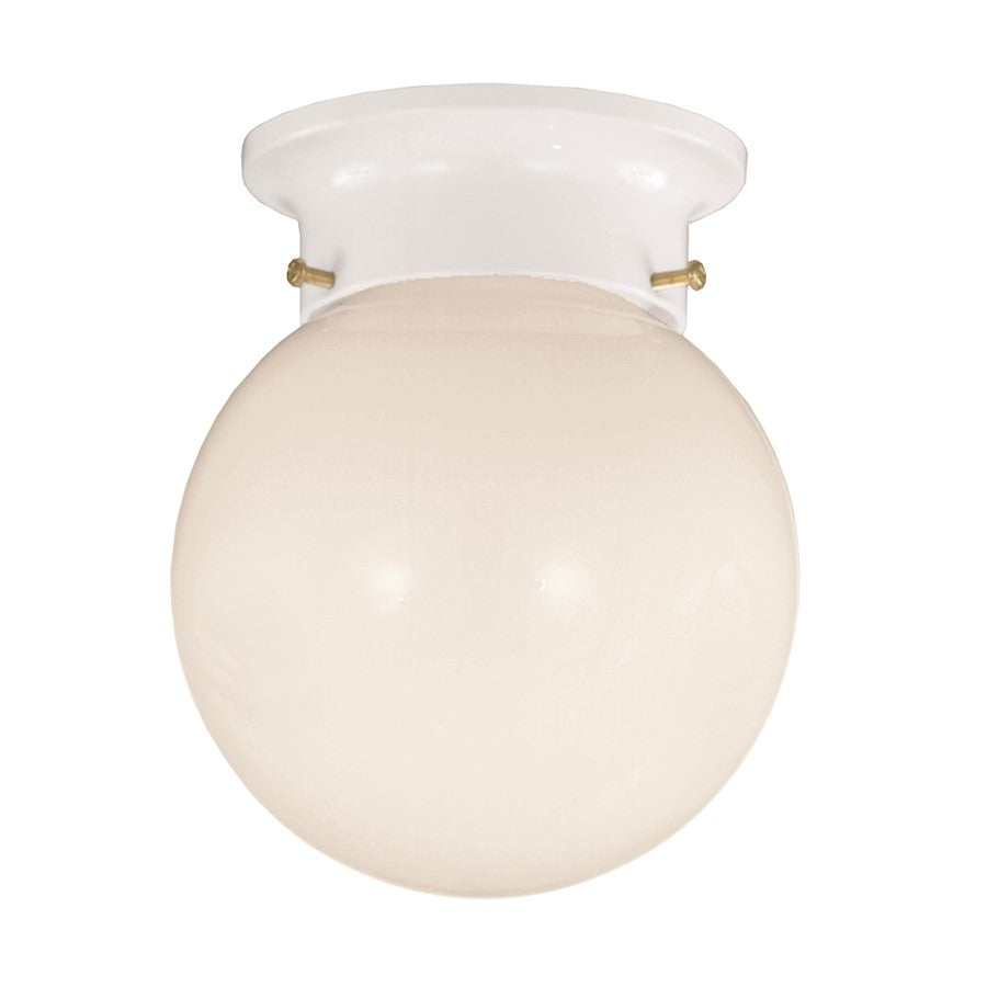 Savoy House 1 Light 5" Flush Mount, White