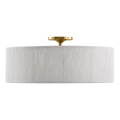 Savoy House Maynard 4 Light Flush Mount, Warm Brass/White