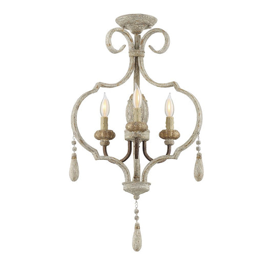 Savoy House Acadia 3 Light Semi-Flush, Avignon