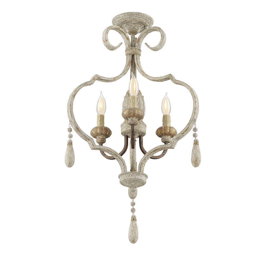 Savoy House Acadia 3 Light Semi-Flush, Avignon
