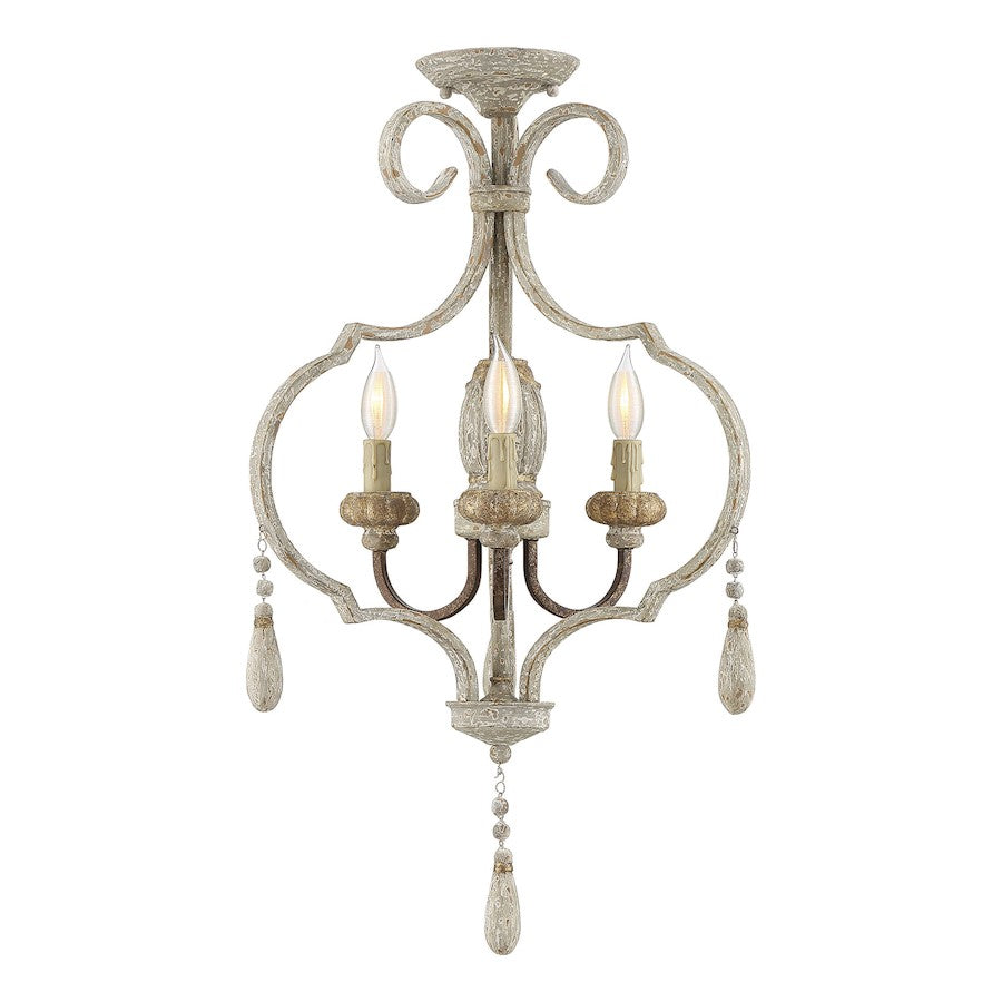 Savoy House Acadia 3 Light Semi-Flush, Avignon