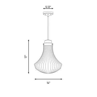 Savoy House Bartlet 1 Lt Pendant, Polished, Polished Chrome