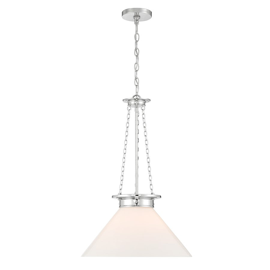 1 Light Pendant, Polished Nickel