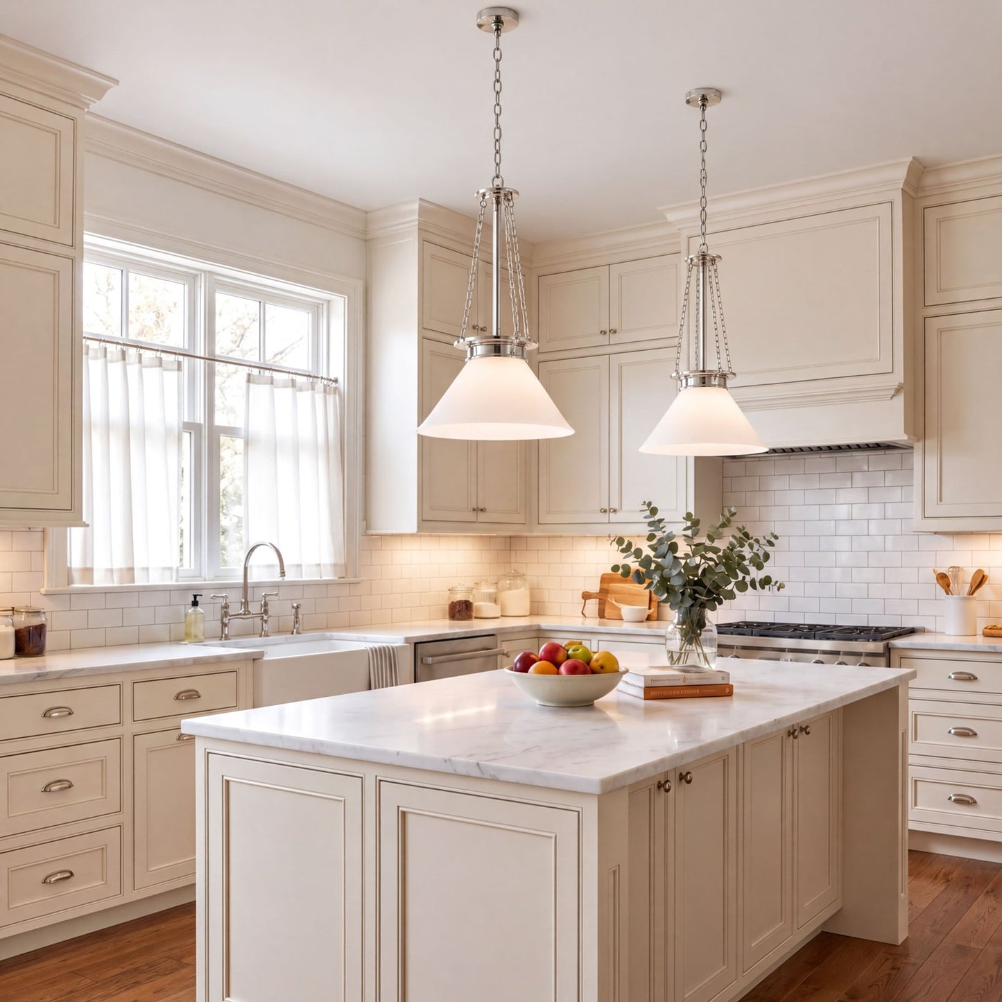 1 Light Pendant, Polished Nickel