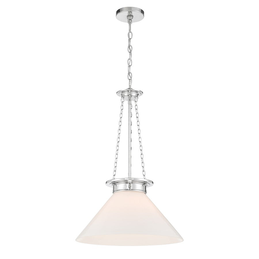 1 Light Pendant, Polished Nickel