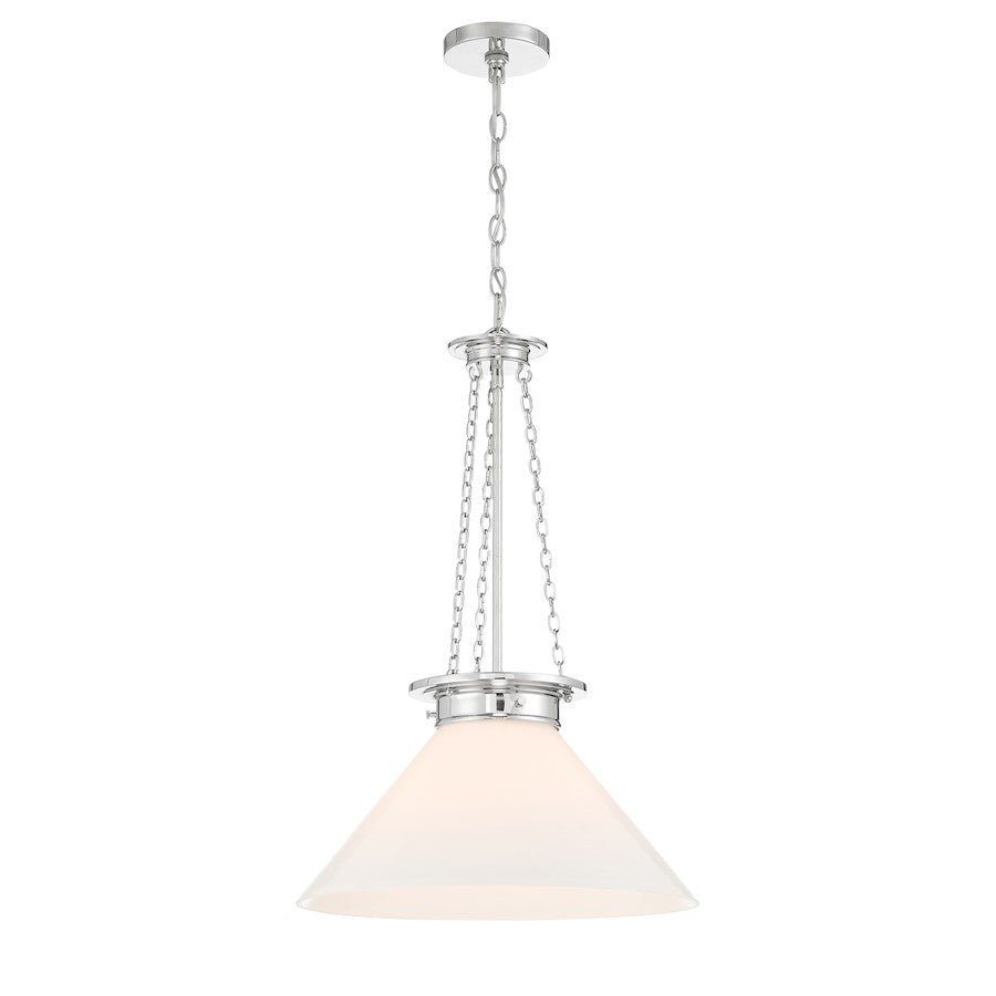 1 Light Pendant, Polished Nickel