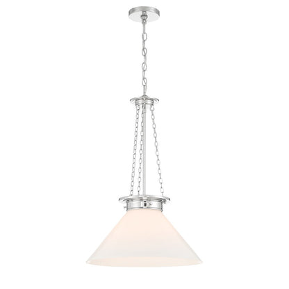 1 Light Pendant, Polished Nickel