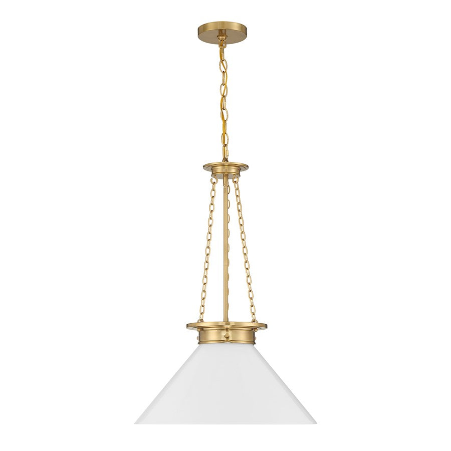 1 Light Pendant, Warm Brass